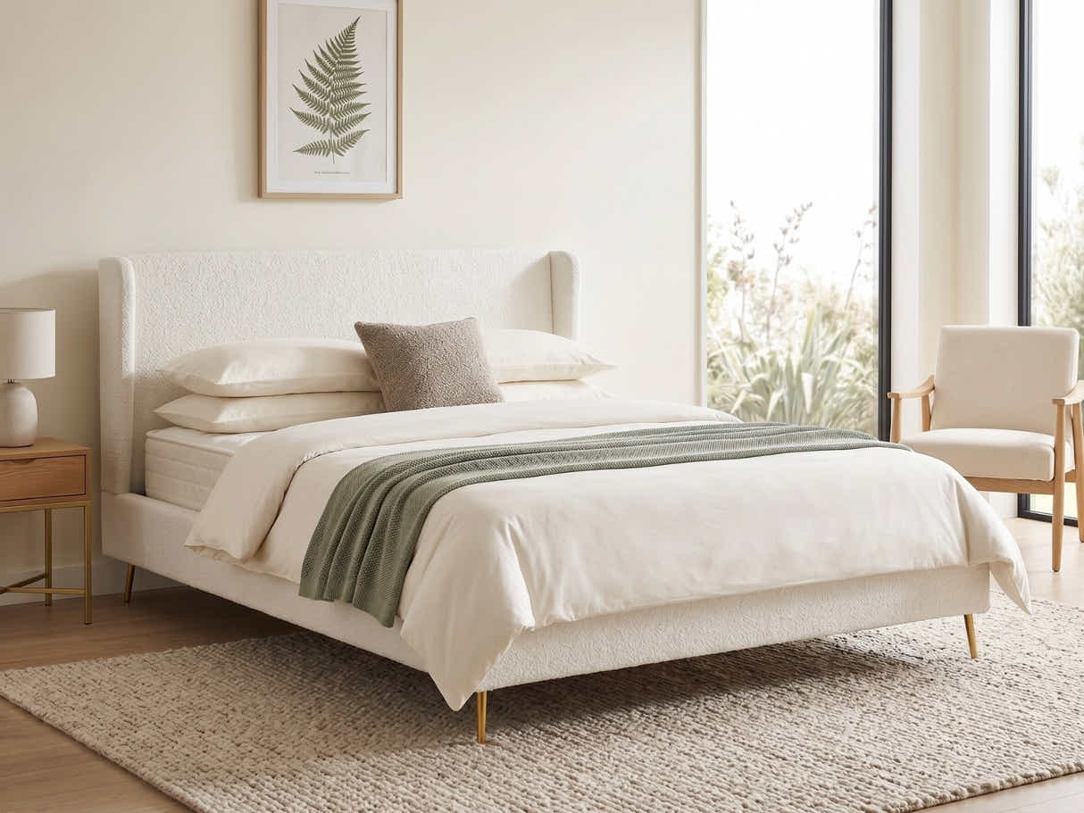 Santos Boucle Bed Frame - Double