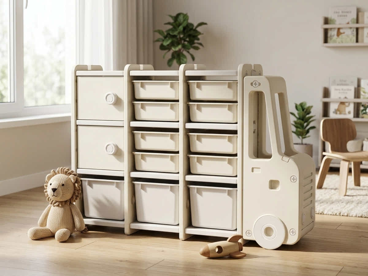Car Shape Kids Toy Storage Shelf 3x3
