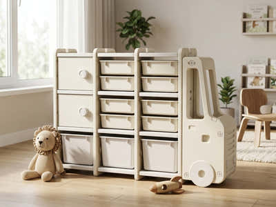 Car Shape Kids Toy Storage Shelf 3x3
