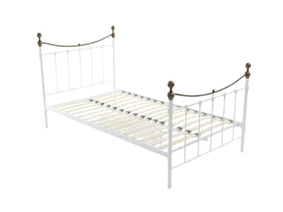 Victorian High Metal Bed Frame – King Single