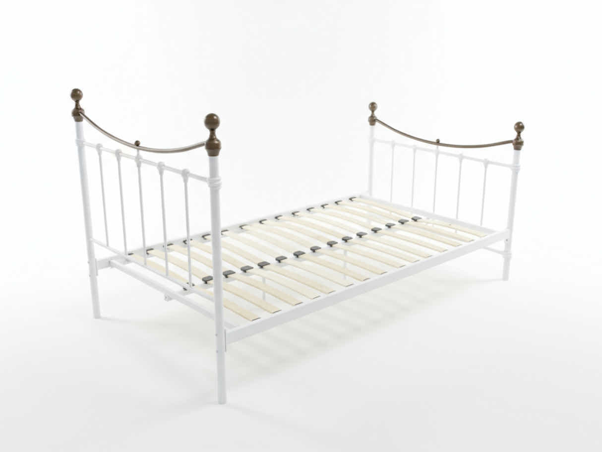 Victorian High Metal Bed Frame – King Single