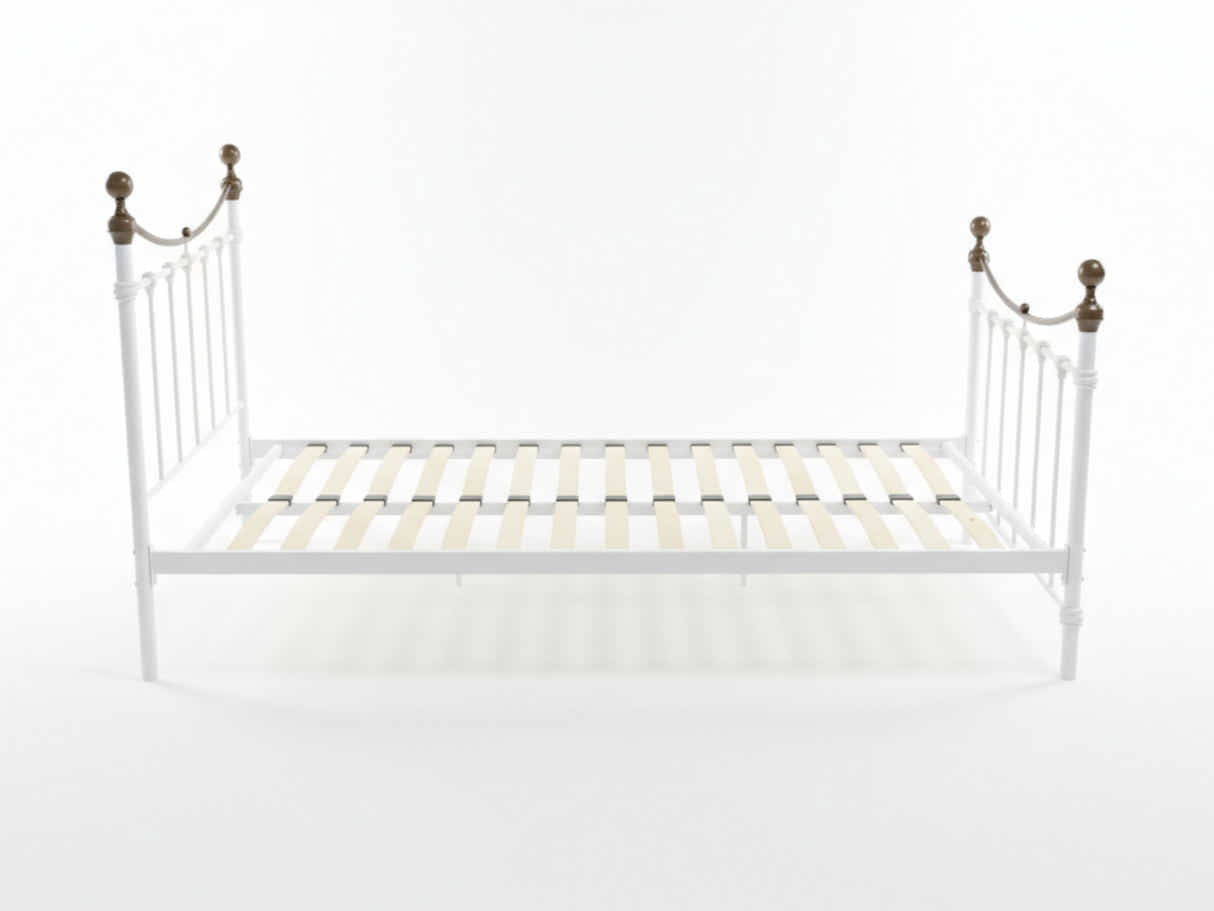 Victorian High Metal Bed Frame – King Single