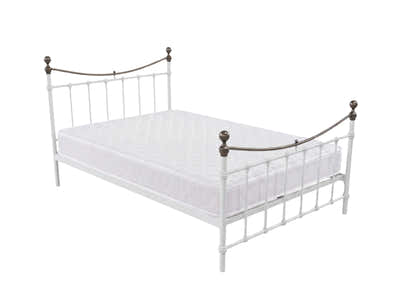 Victorian High Metal Bed Frame & Bon15 Mattress - Queen