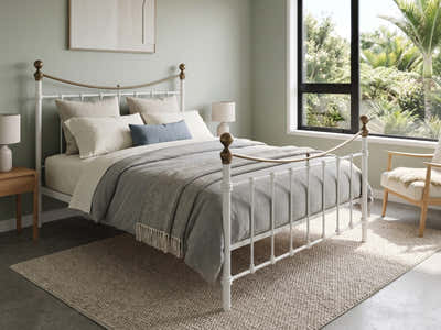 Victorian High Metal Bed Frame – Queen