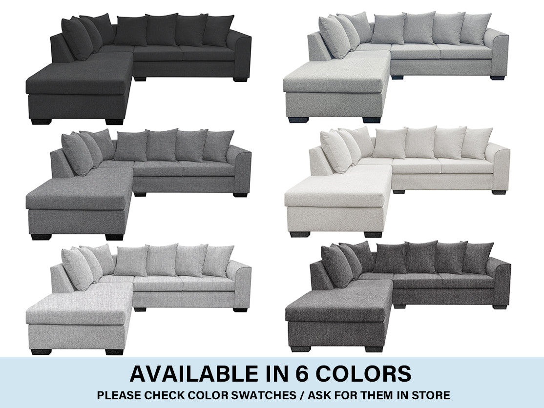 DS NZ made Lavern corner sofa Comfy Silver