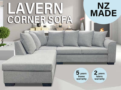 DS NZ Made Lavern Corner Sofa - Kido Steel