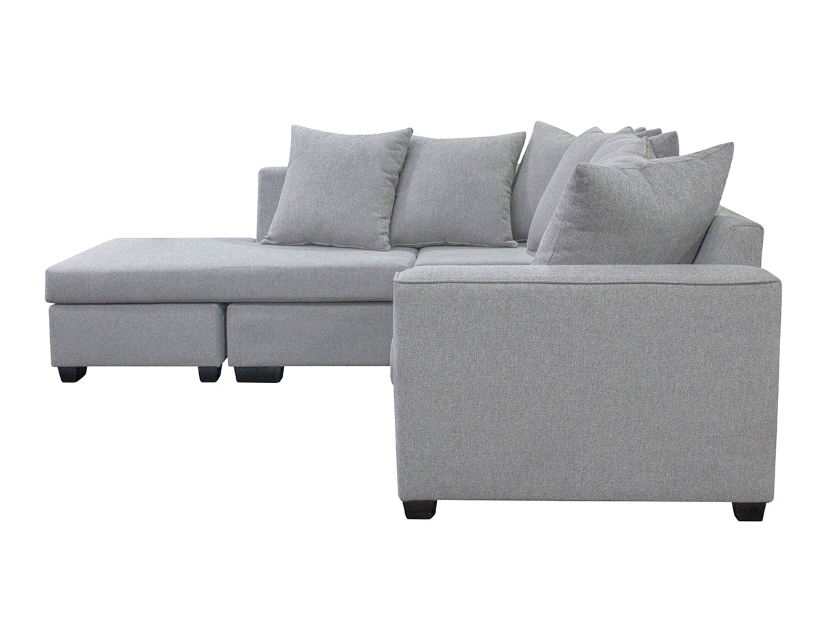 DS NZ made Lavern corner sofa kido Steel