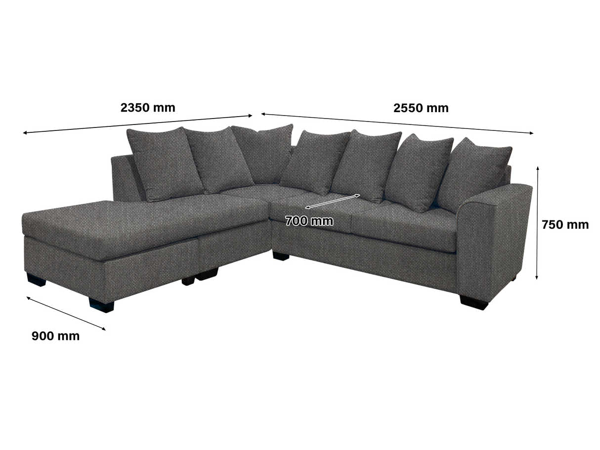 DS NZ Made Lavern Corner Sofa - Kido Black