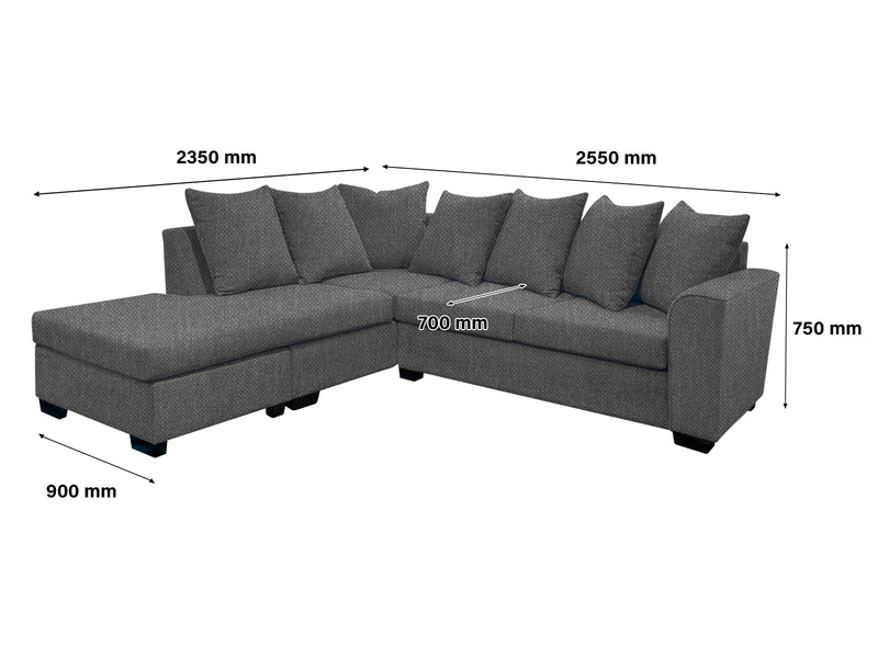 DS NZ Made Lavern Corner Sofa - Kido Black