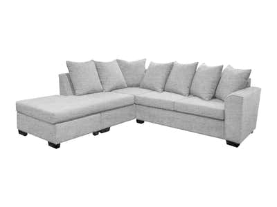DS NZ Made Lavern Corner Sofa - Comfy Silver