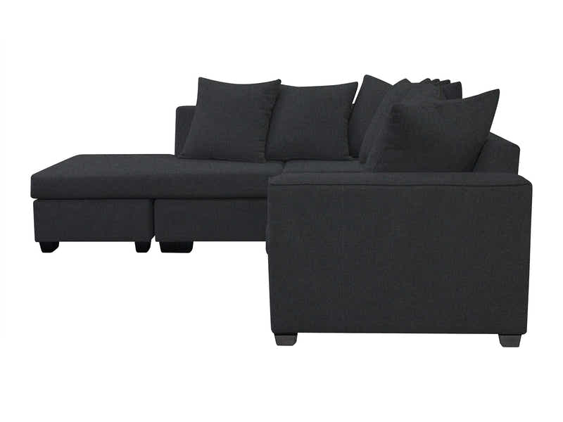DS NZ Made Lavern Corner Sofa - Vish Black