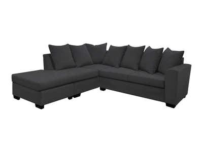 DS NZ Made Lavern Corner Sofa - Vish Black