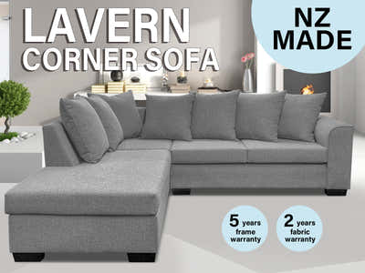 DS NZ Made Lavern Corner Sofa - Vish Grey