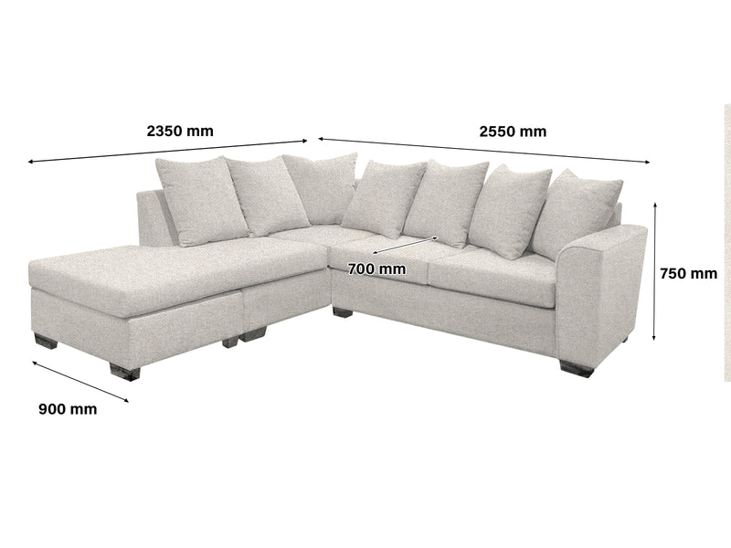 DS NZ Made Lavern Corner Sofa - Kido Marble