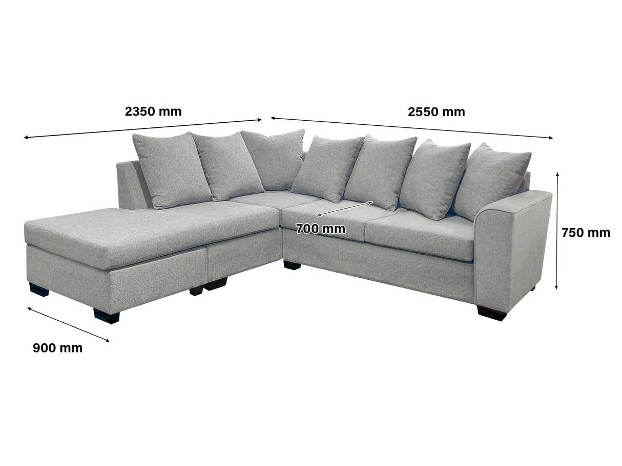 DS NZ Made Lavern Corner Sofa - Kido Steel
