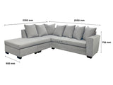DS NZ made Lavern corner sofa kido Steel