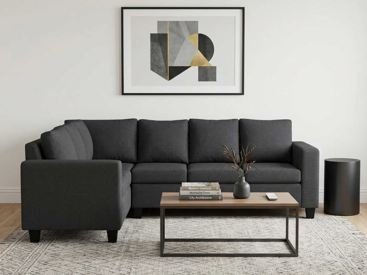 DS NZ Made Kareena Corner Sofa - Vish Black