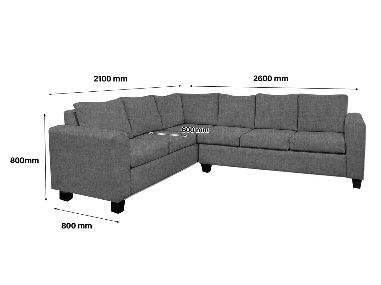 DS NZ Made Kareena Corner Sofa - Vish Grey