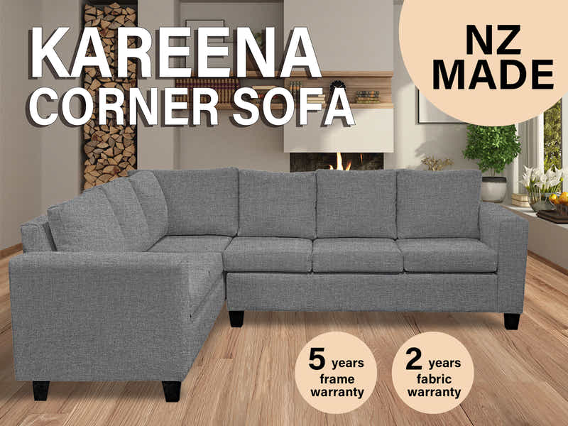 DS NZ Made Kareena Corner Sofa - Vish Grey