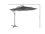 Grey Cantilever Patio Outdoor Umbrella - 3m
