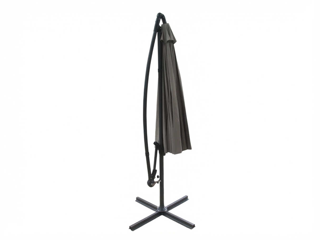 Grey Cantilever Patio Outdoor Umbrella - 3m