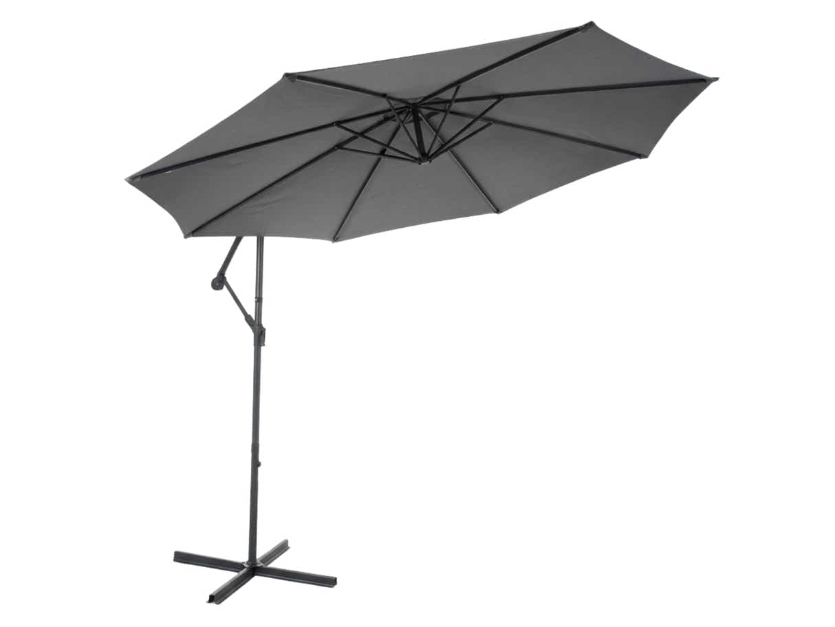 Grey Cantilever Patio Outdoor Umbrella - 3m