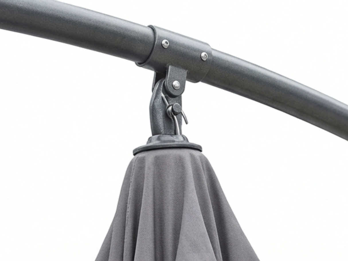 Grey Cantilever Patio Outdoor Umbrella - 3m