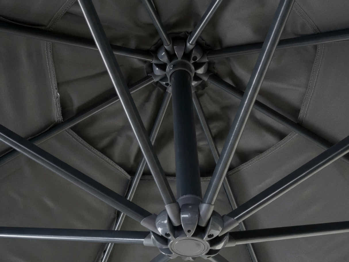 Grey Cantilever Patio Outdoor Umbrella - 3m