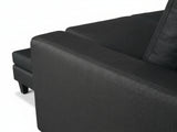 Robyn Linen Sofa Set With Ottoman - Black