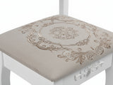 7-Drawer Dressing Table Set White - 90 cm
