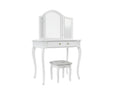 3-Mirror Dressing Table Set White - 79 cm