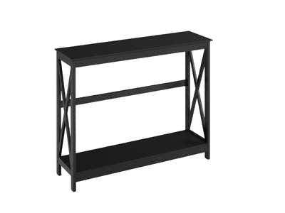 Console Table With Shelf - Black