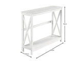 DS Console Table With Shelf - White