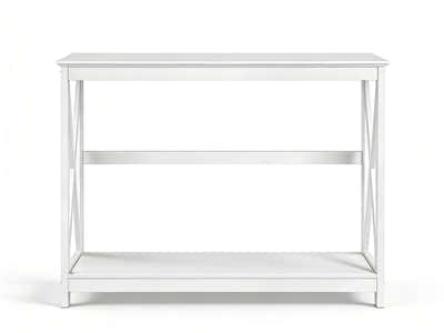 DS Console Table With Shelf - White