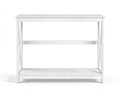 Console Table With Shelf - White
