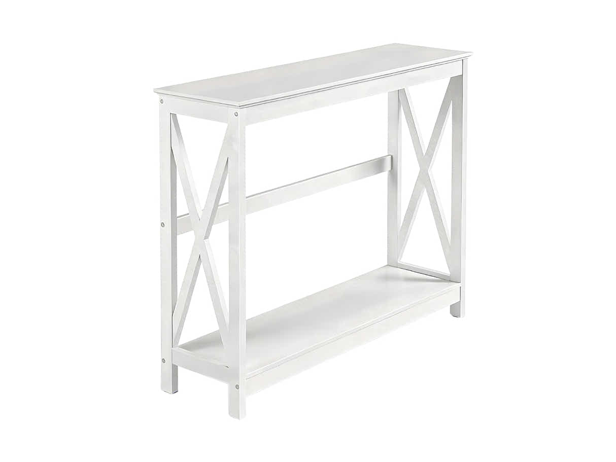 DS Console Table With Shelf - White