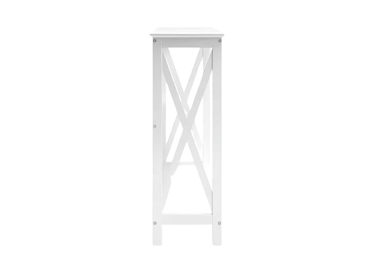 DS Console Table With Shelf - White
