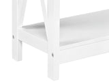 DS Console Table With Shelf - White