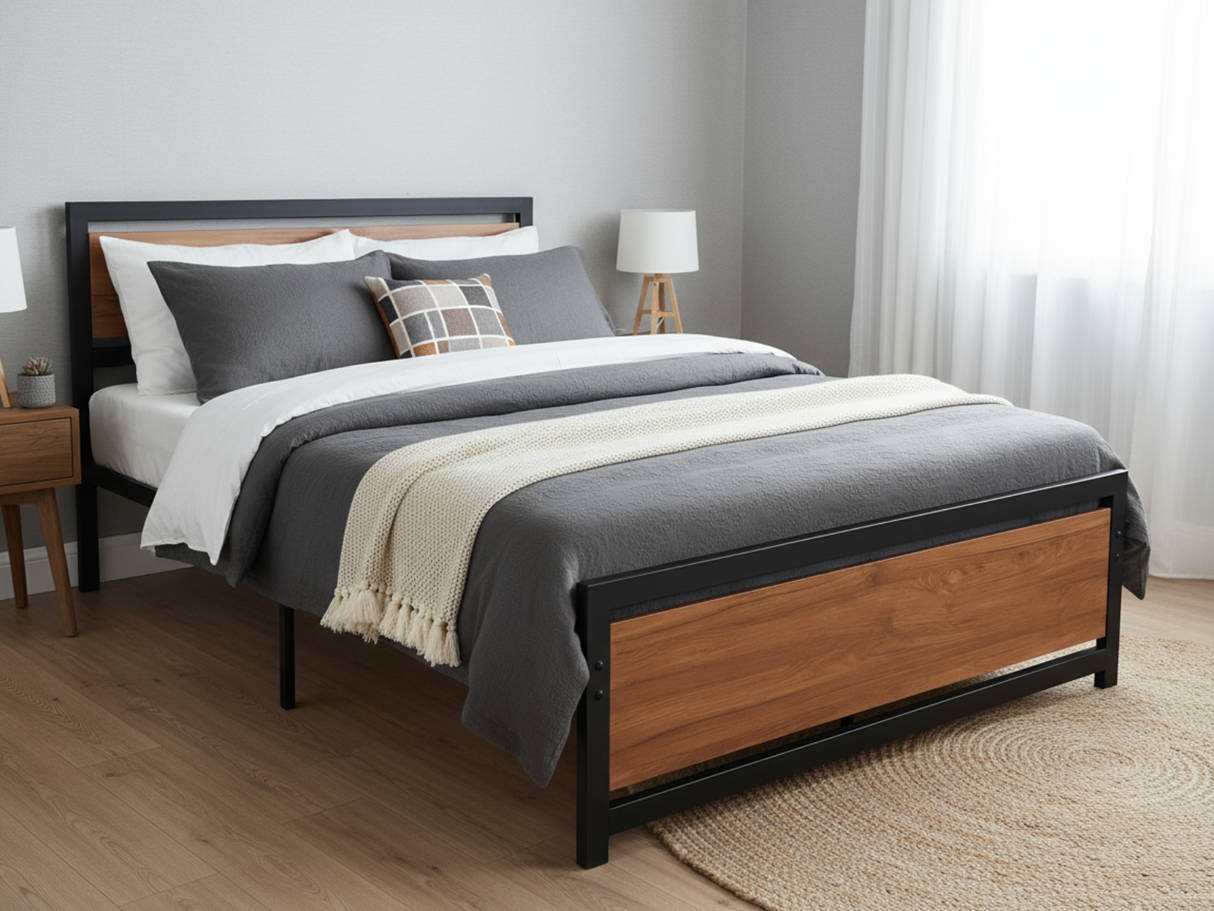 DS Bivio Metal Bed Frame - Double