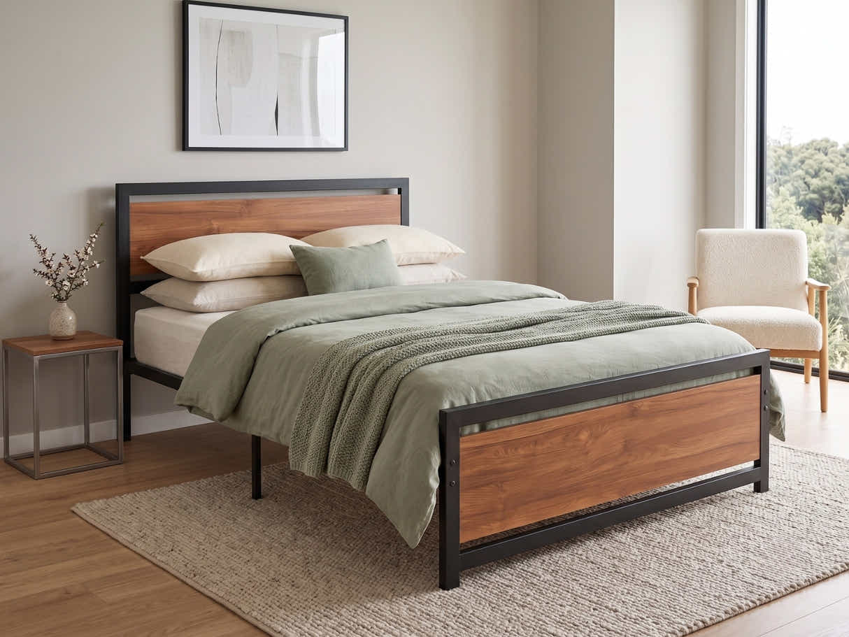 Bivio Metal Bed Frame - Double