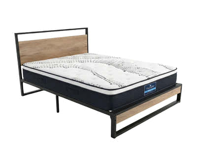 Whistler Metal Bed Frame & Euro Top Mattress J32 - Double