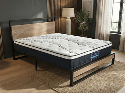 Whistler Metal Bed Frame & Euro Top Mattress J32 - Double