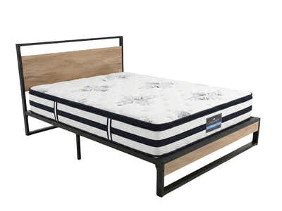 Whistler Metal Bed Frame & Euro Top Mattress K34 - Double