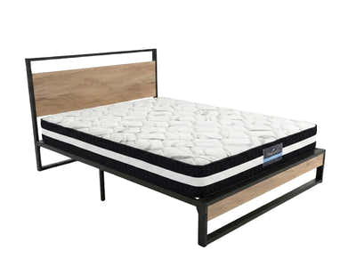 Whistler Metal Bed Frame & Euro Top Mattress L30 - Double
