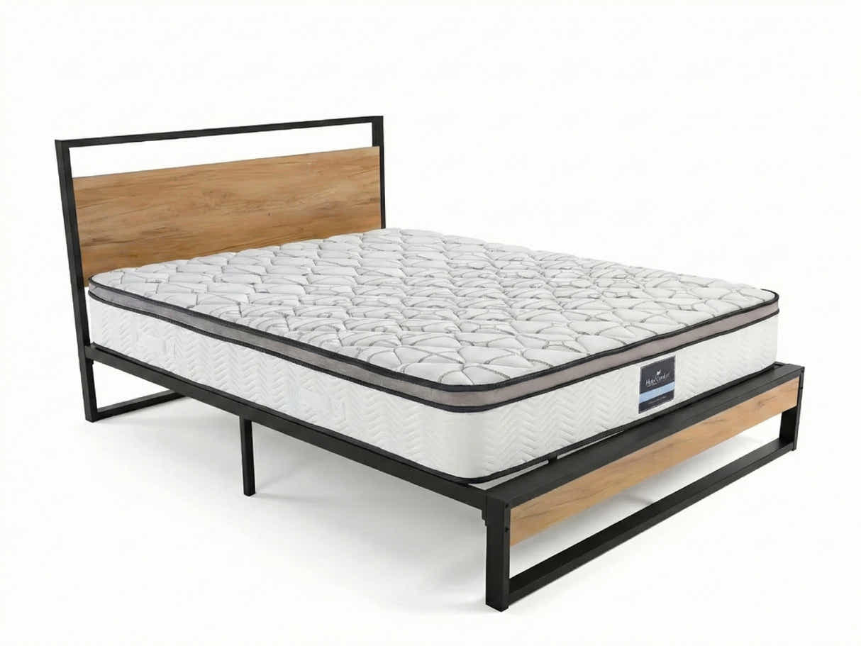 Whistler Metal Bed Frame & Euro Top Memory Foam Mattress GEL30 - Double