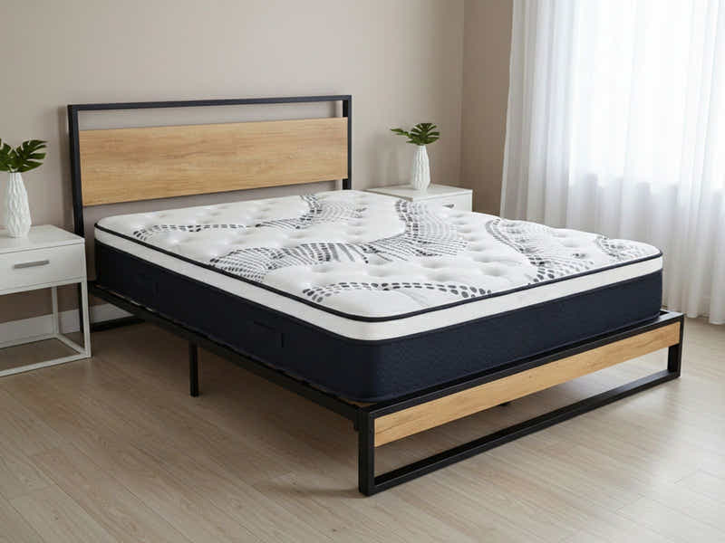 Whistler Metal Bed Frame & Euro Top Mattress J32 - Double (Combo)