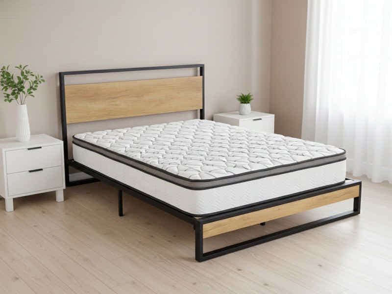 Whistler Metal Bed Frame & Euro Top Memory Foam Mattress GEL30 - Double (Combo)