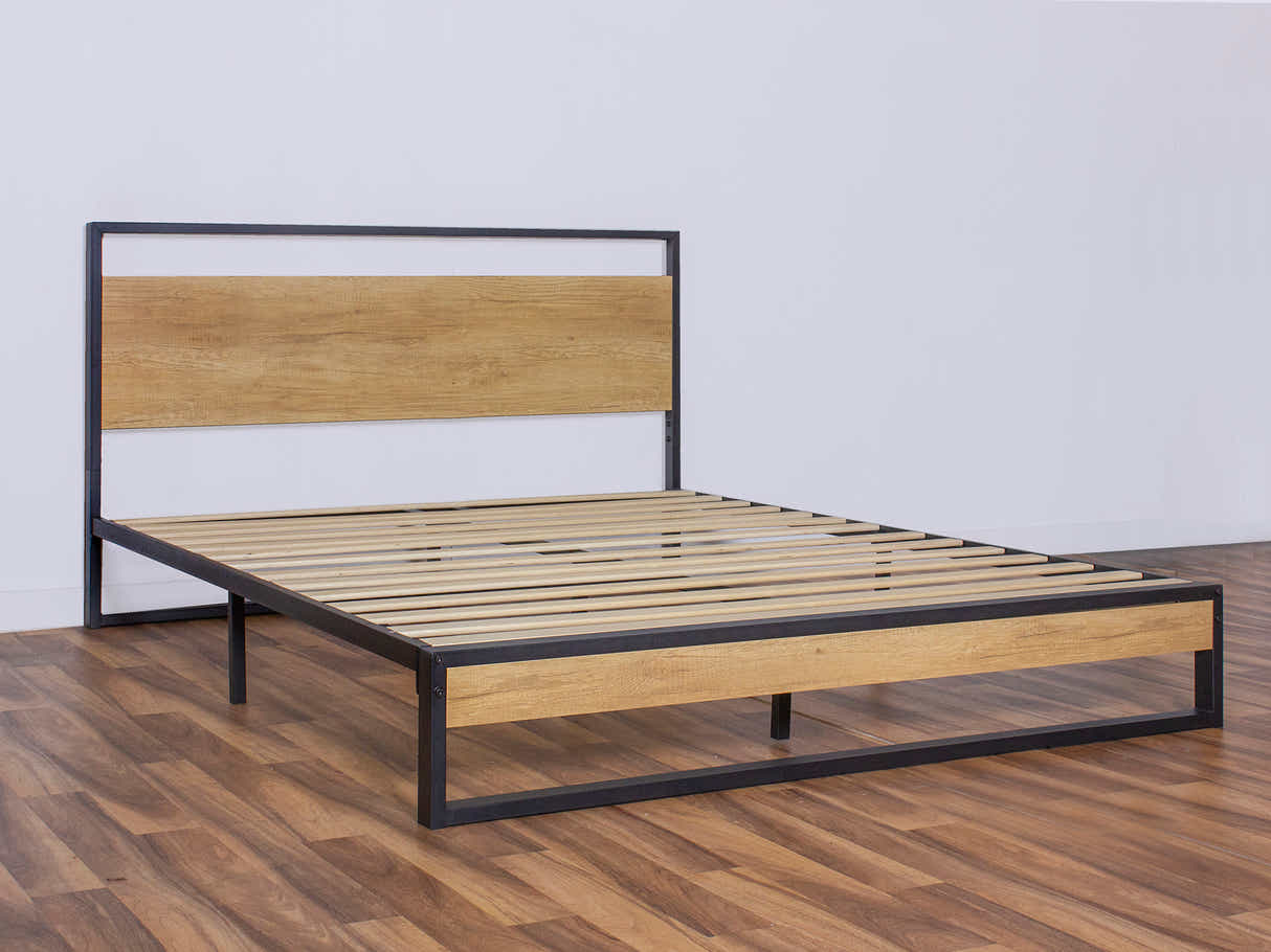 Whistler Metal Bed Frame & Euro Top Memory Foam Mattress GEL30 - Double