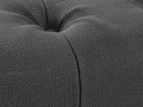 Bellay Linen Ottoman Bench - Dark Grey