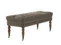 Bellay Linen Ottoman Bench - Brown